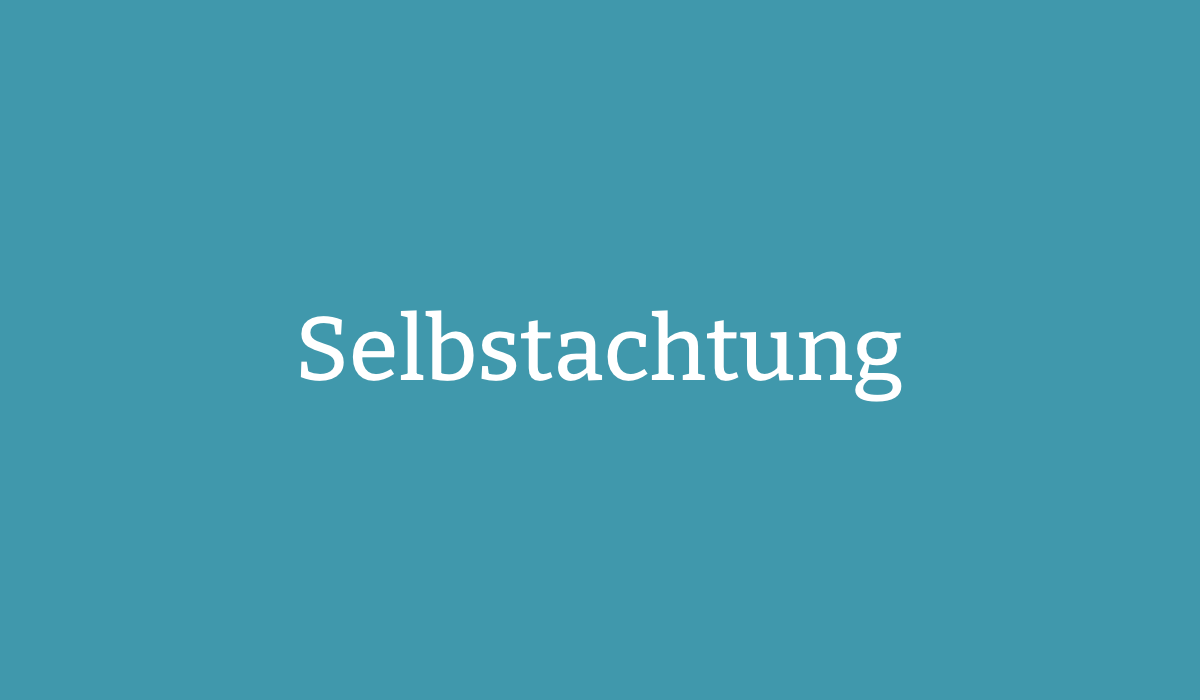 Selbstachtung